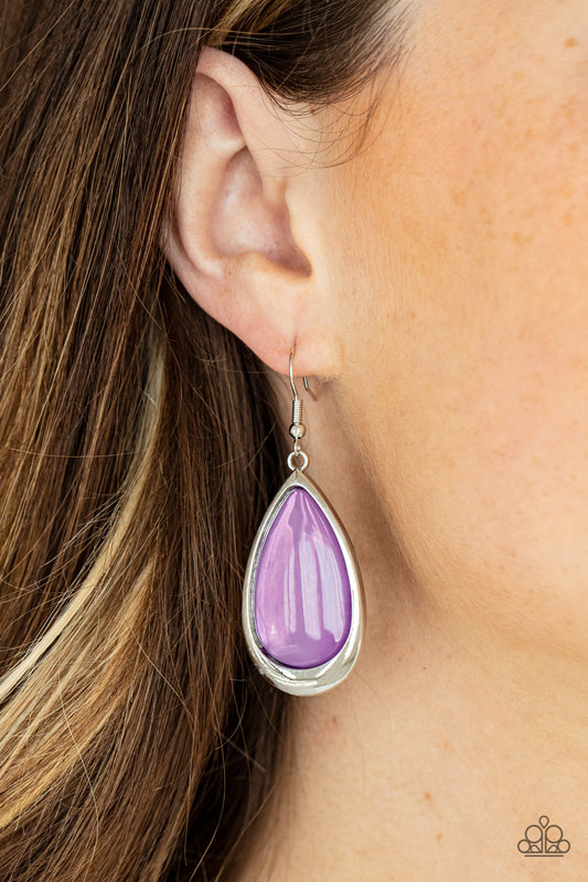 A World To SEER - Purple Earrings - Paparazzi Accessories