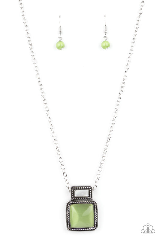 Ethereally Elemental - Green Necklace - Paparazzi Accessories