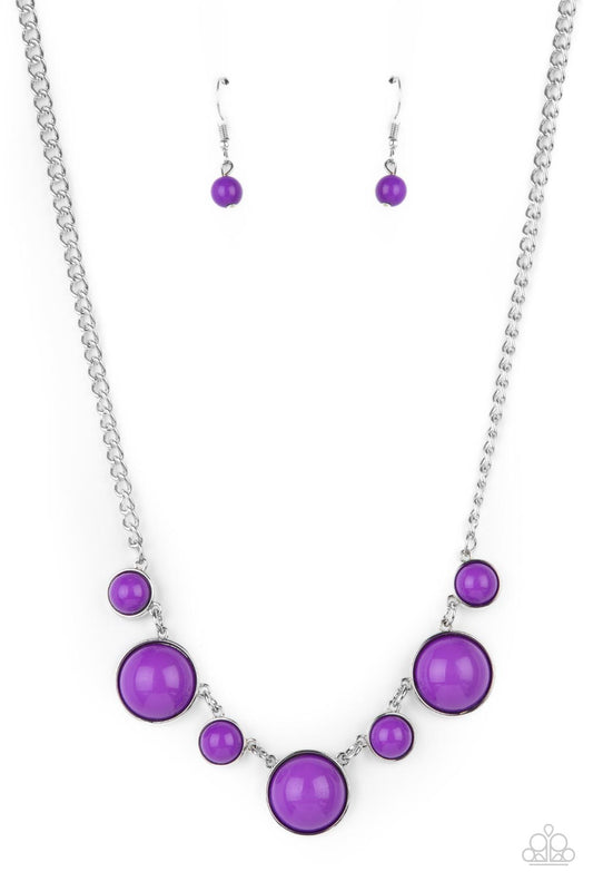 Prismatically POP-tastic - Purple Necklace - Paparazzi Accessories
