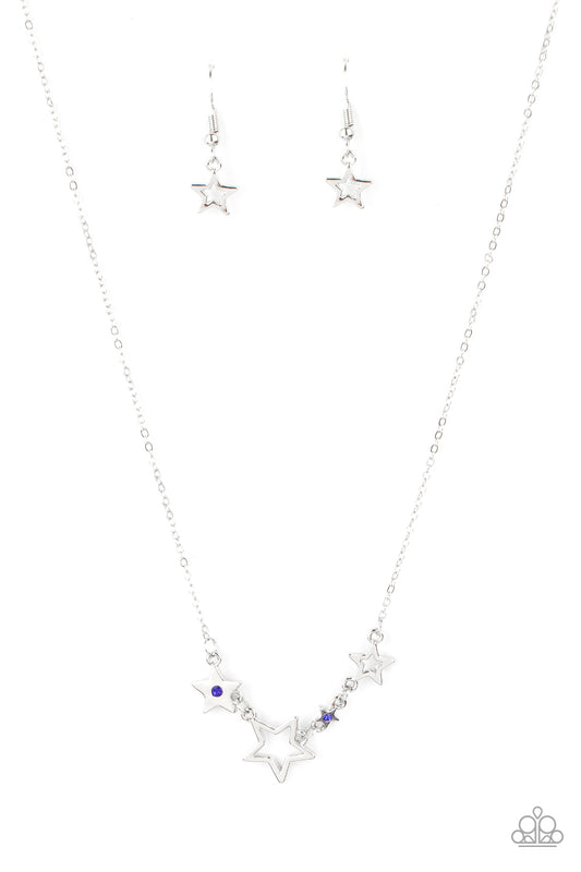 Proudly Patriotic - Blue Necklace - Paparazzi Accessories