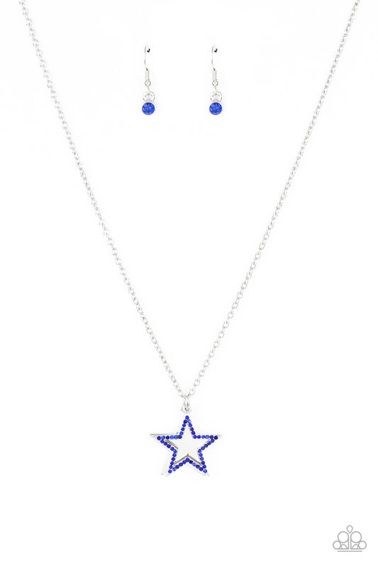 American Anthem - Blue Necklace - Paparazzi Accessories