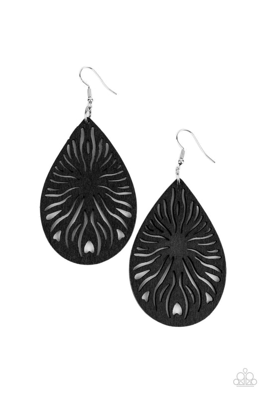 Sunny Incantations - Black Earrings Paparazzi Accessories