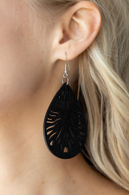 Sunny Incantations - Black Earrings Paparazzi Accessories