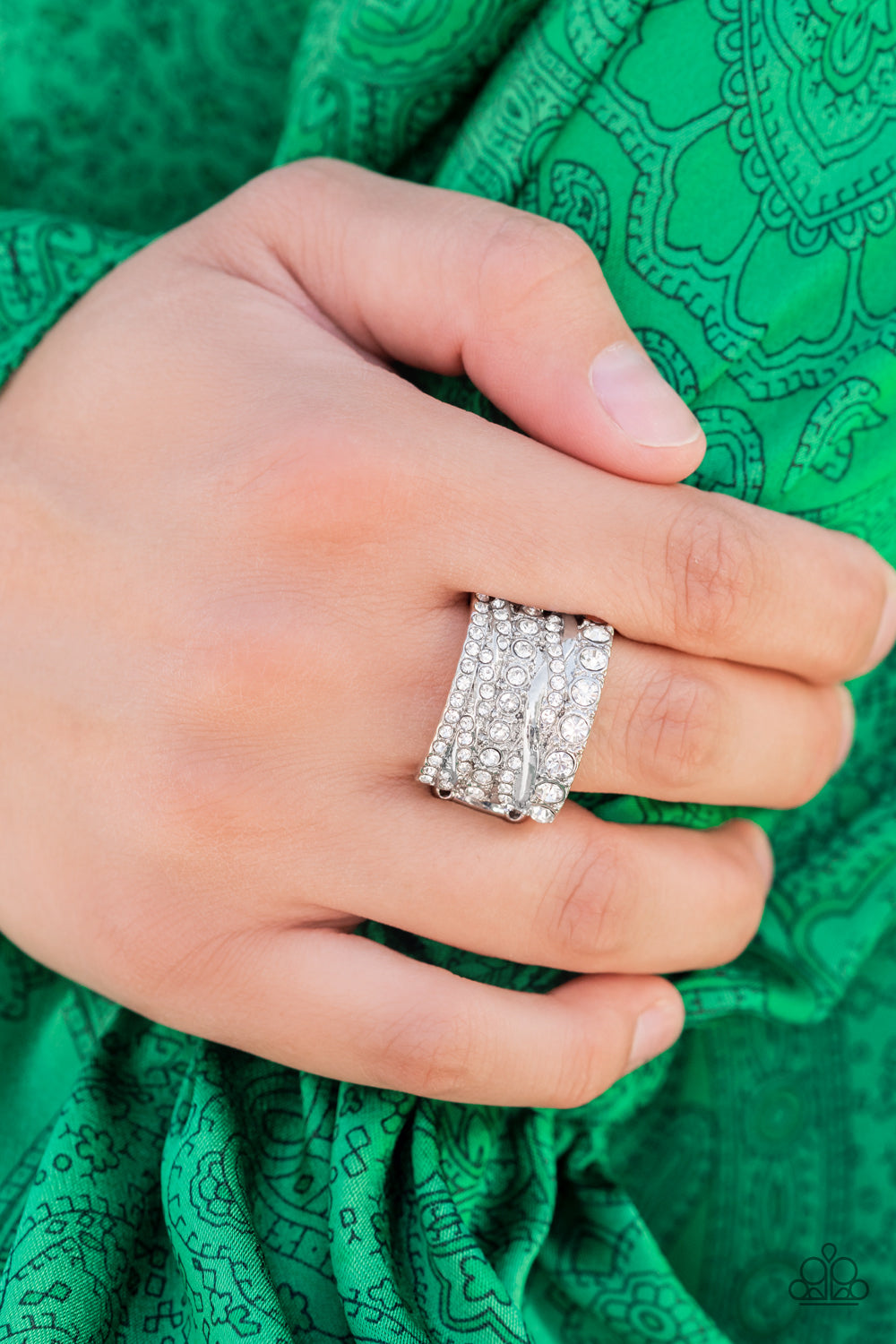 Exclusive Elegance - White Ring - Paparazzi Accessories