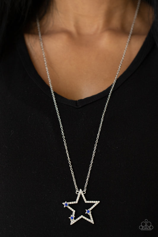 I Pledge Allegiance to the Sparkle - Blue Necklace - Paparazzi Accessories