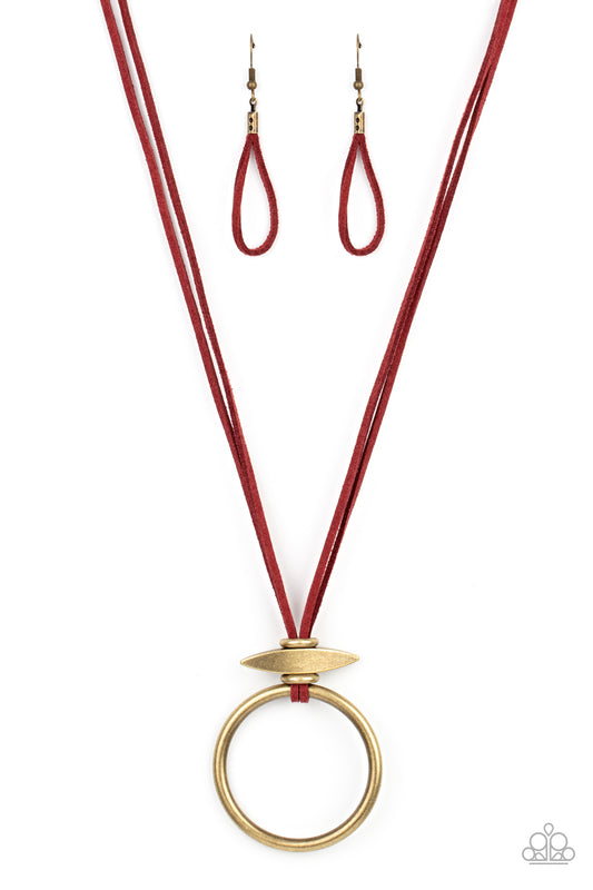Noticeably Nomad - Red Necklace - Paparazzi Accessories