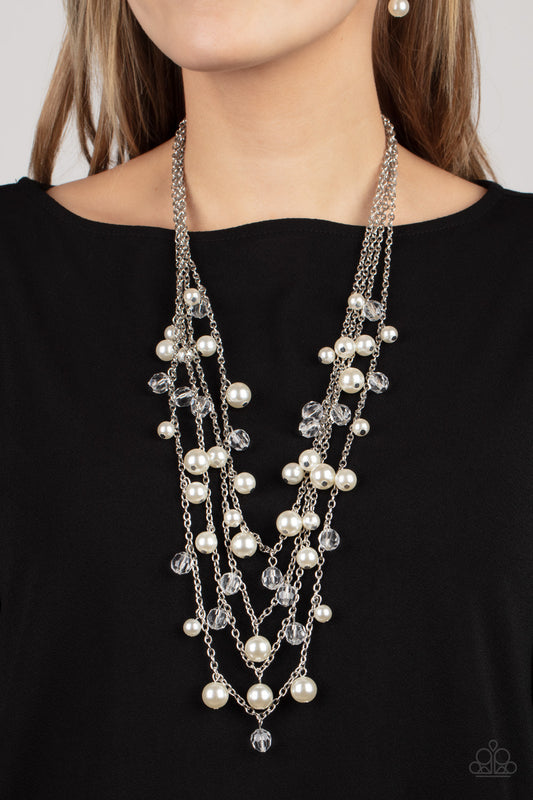 Vintage Virtuoso - White Necklace - Paparazzi Accessories