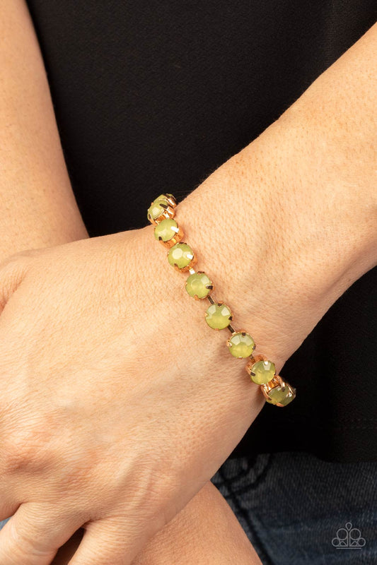 Dreamy Debutante - Green Bracelet - Paparazzi Accessories