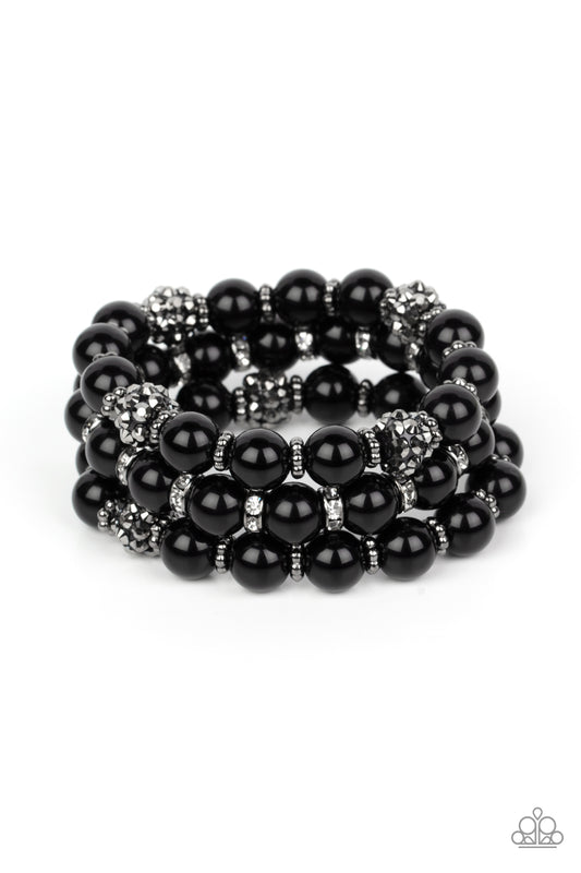 Poshly Packing - Black Bracelet - Paparazzi Accessories