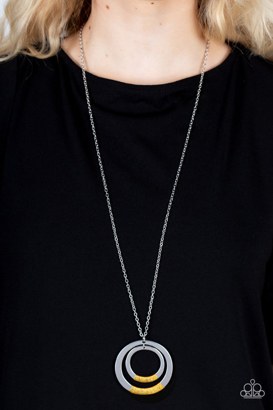 Authentic Attitude - Yellow Necklace - Paparazzi Accessories