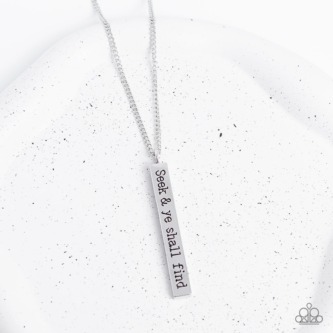 Matt 7:7 - Silver Necklace - Paparazzi Accesories