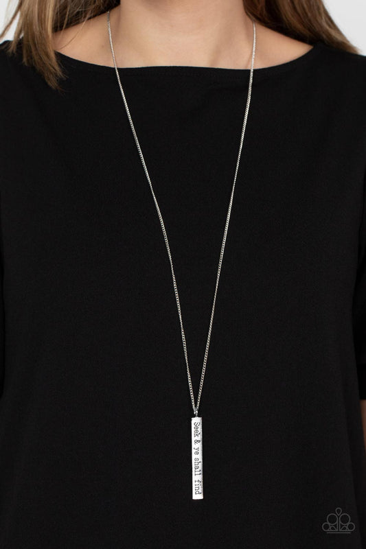 Matt 7:7 - Silver Necklace - Paparazzi Accesories