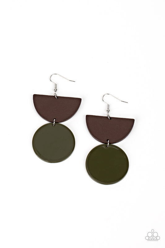 Beach Bistro - Green Earrings - Paparazzi Accessories