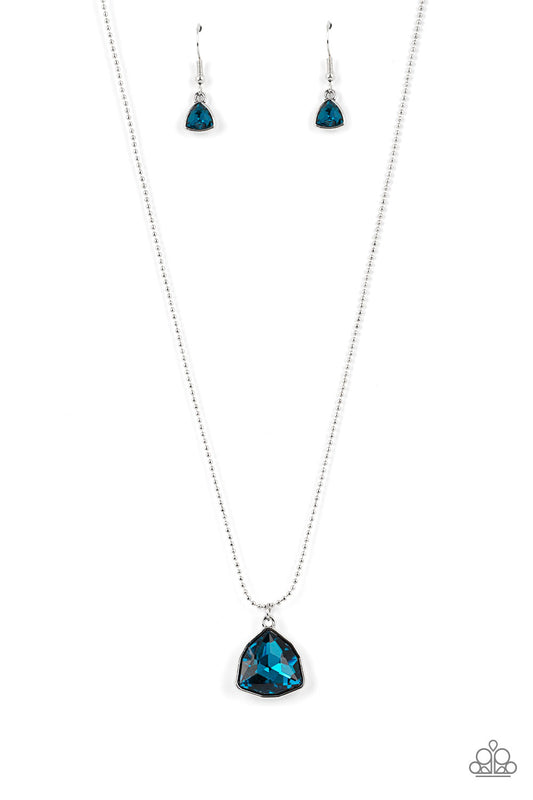 Galactic Duchess - Blue Necklace - Paparazzi Accessories