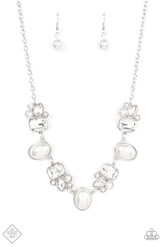 Sensational Showstopper - White Necklace - Paparazzi Accessories