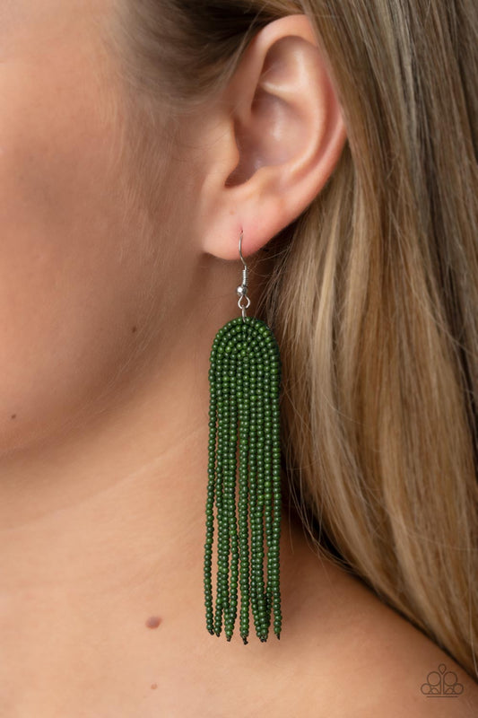 Right as RAINBOW - Green Earrings - Paparazzi Accessories