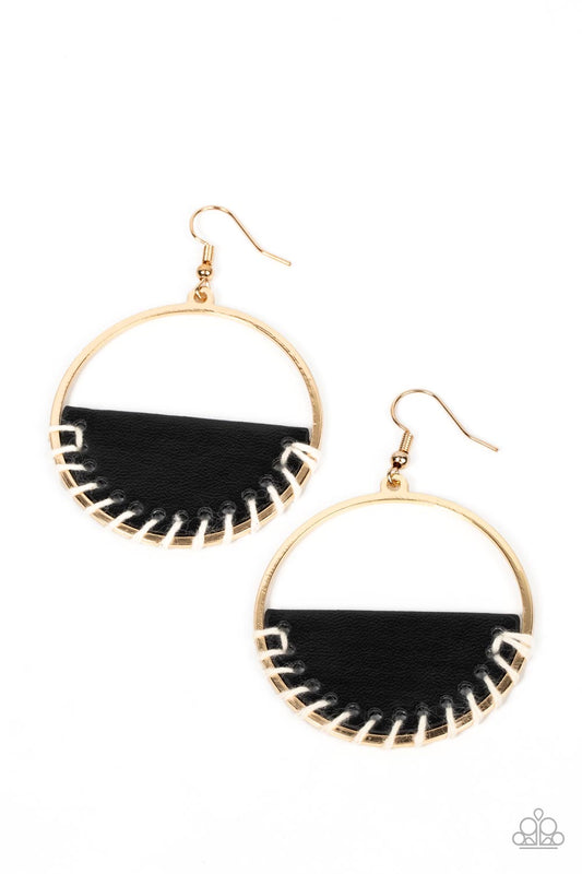 Lavishly Laid Back - Black Earrings - Paparazzi Accessories