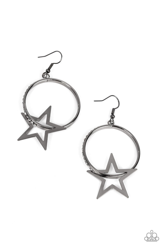 Superstar Showcase - Black Earrings - Paparazzi Accessories