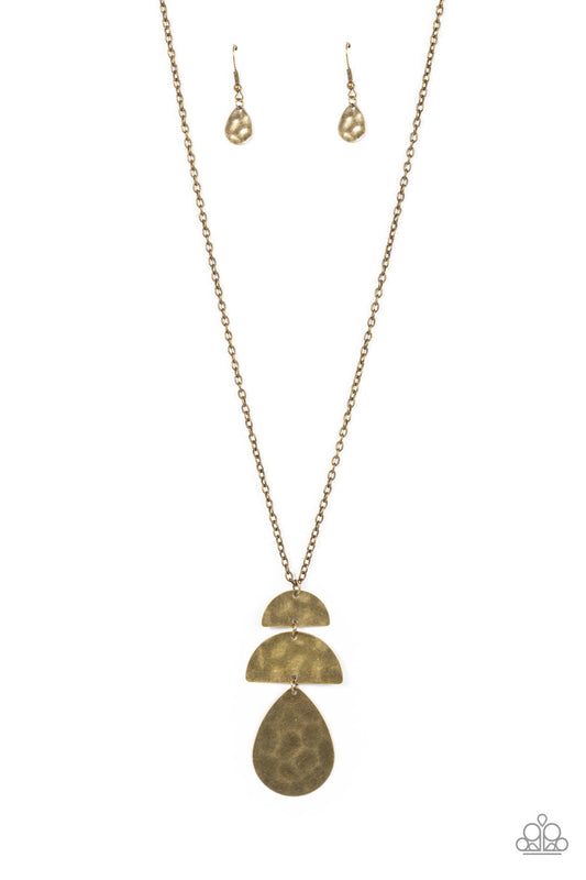 Mayan Mystery - Brass Necklace - Paparazzi Accessories