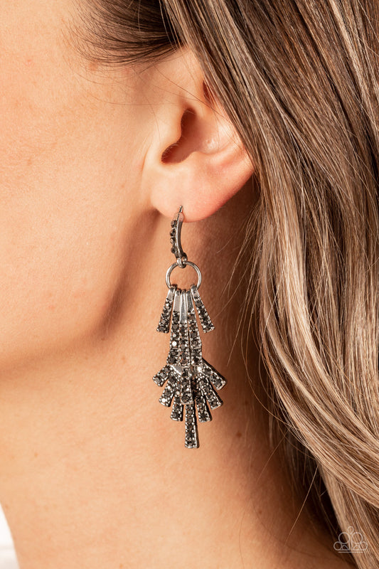 Fan of Glam - Silver Earrings - Paparazzi Accessories