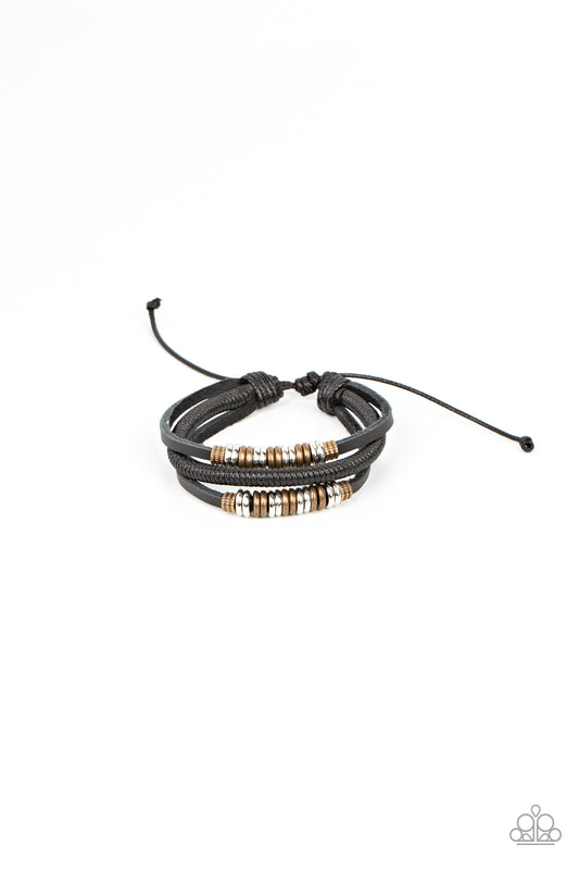 Treasure Tracker - Black Bracelet - Paparazzi Accessories