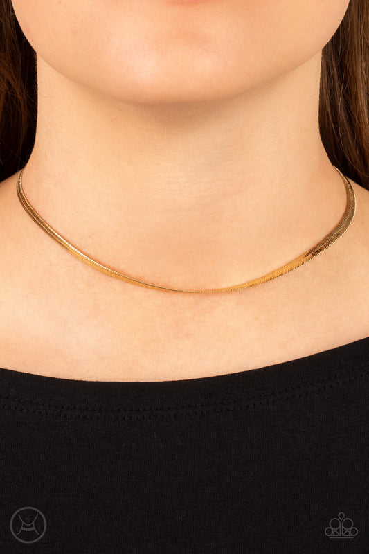 In No Time Flat - Gold Necklace - Paparazzi Accessories
