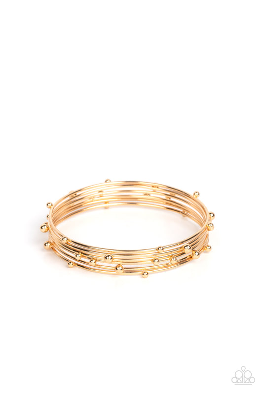 Metro Satellite - Gold Bracelet- Paparazzi Accessories