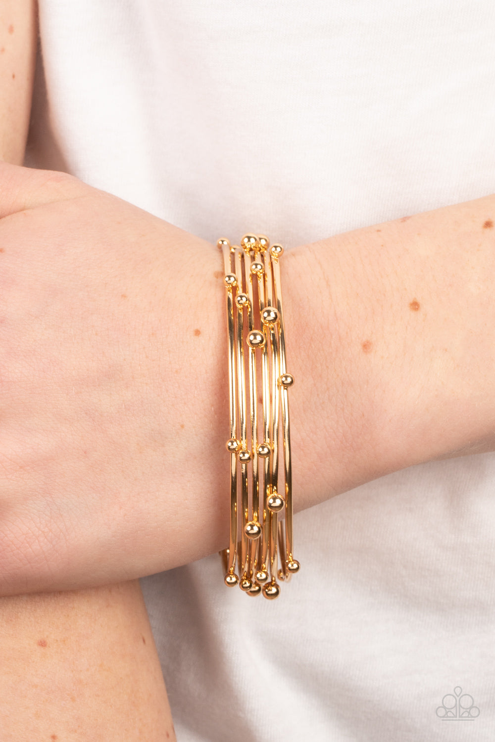 Metro Satellite - Gold Bracelet- Paparazzi Accessories