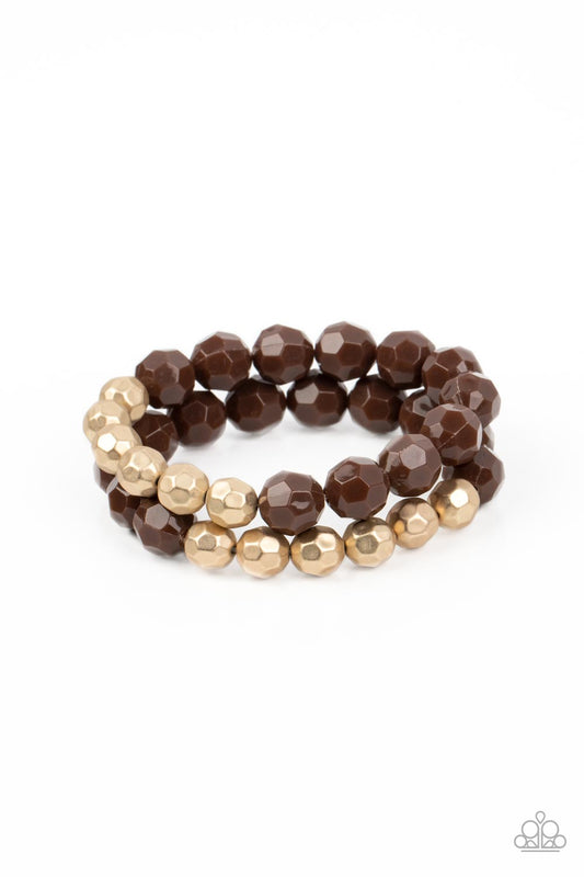 Grecian Glamour - Brown Bracelet - Paparazzi Accessories