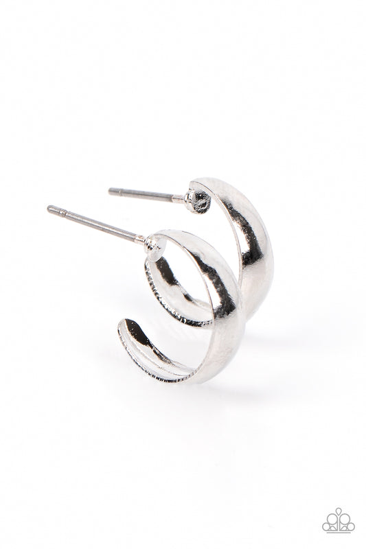 Mini Magic - Silver Earrings - Paparazzi Accessories