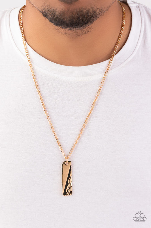 Tag Along - Gold Necklace - Paparazzi Accessories