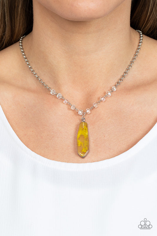Magical Remedy - Yellow Necklace - Paparazzi Accessories