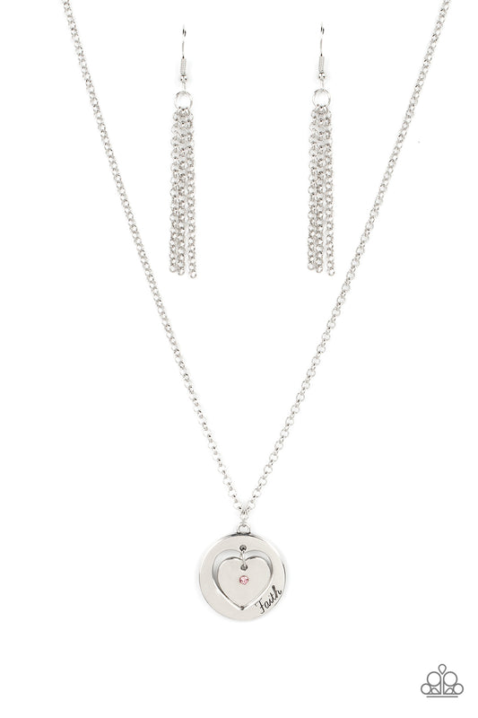 Heart Full of Faith - Pink Necklace - Paparazzi Accessories