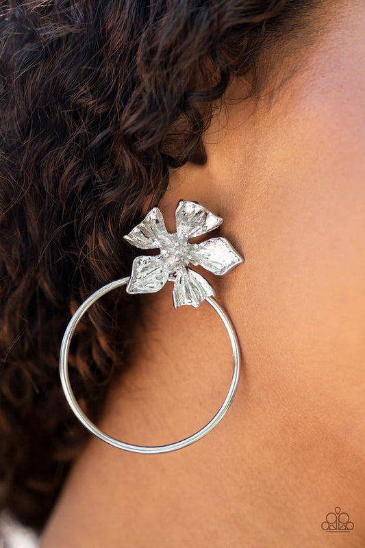 Buttercup Bliss - Silver Earrings - Paparazzi Accessories