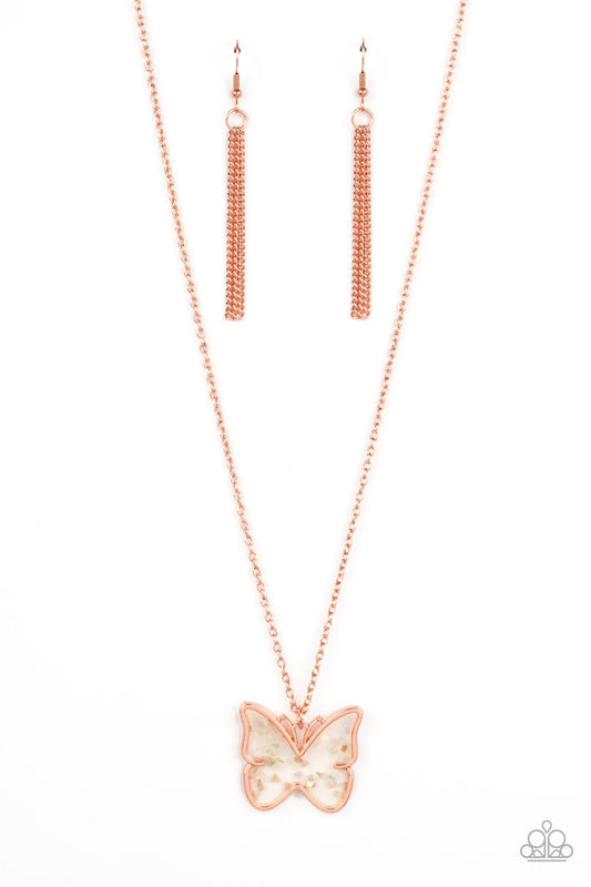 Gives Me Butterflies - Copper Necklace - Paparazzi Accessories