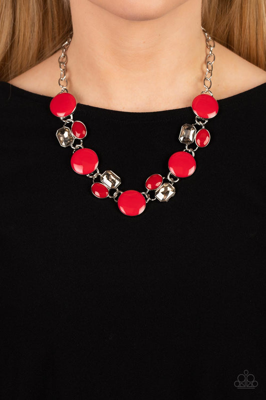 Dreaming in MULTICOLOR - Red Necklace - Paparazzi Accessories