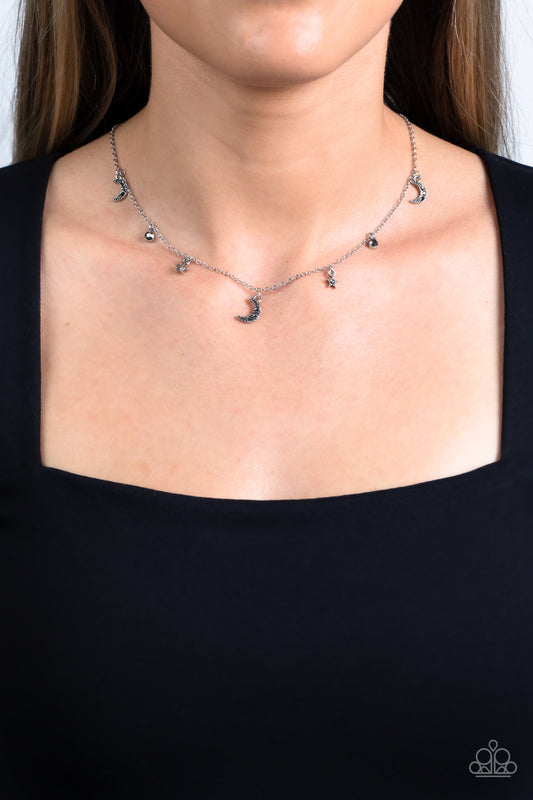 Lunar Lagoon - Silver Necklace - Paparazzi Accessories
