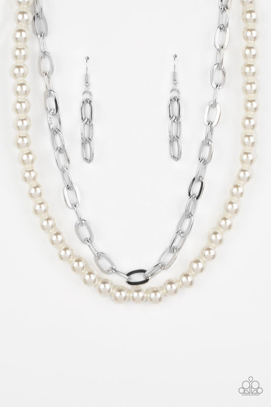 Suburban Yacht Club - White Necklace - Paparazzi Accessories