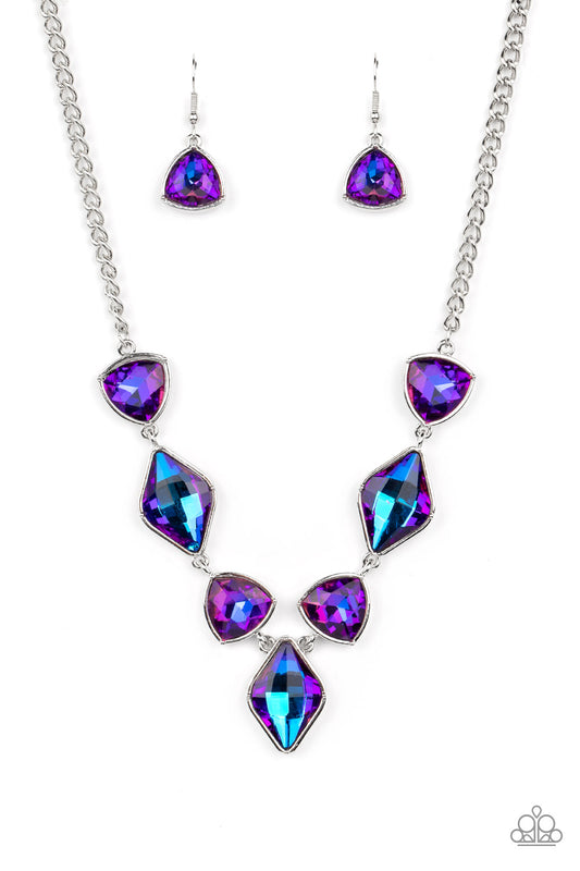 Glittering Geometrics - Purple Necklace - Paparazzi Accessories