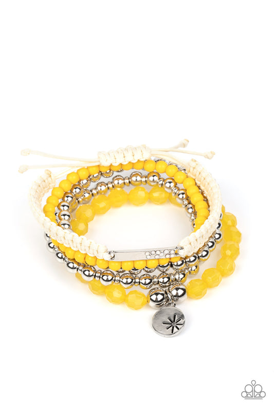 Offshore Outing - Yellow Bracelet - Paparazzi Accessories