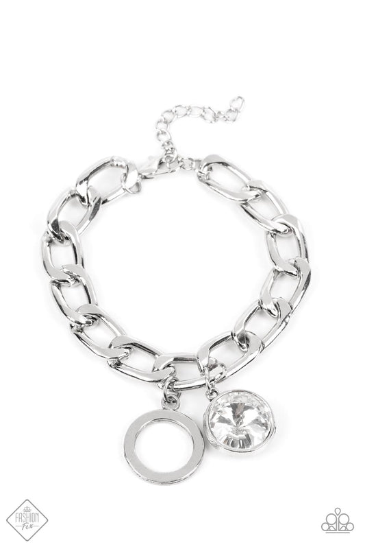 Unyielding Roar - White Bracelet - Paparazzi Accessories