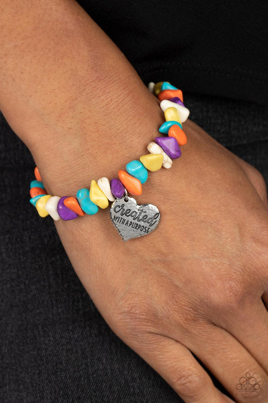 Stony-Hearted - Multi Bracelet - Paparazzi Accessories