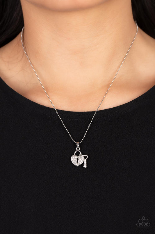 You Hold My Heart - White Necklace - Paparazzi Accessories