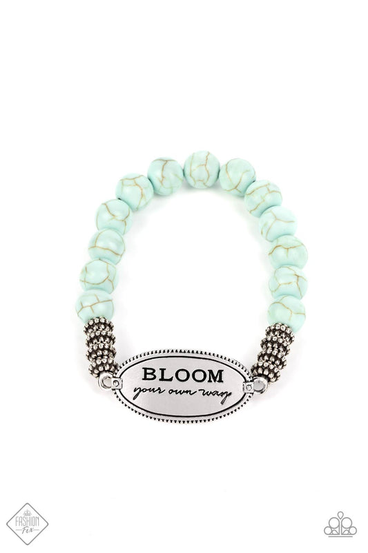 Bedouin Bloom - Blue Bracelet - Paparazzi Accessories