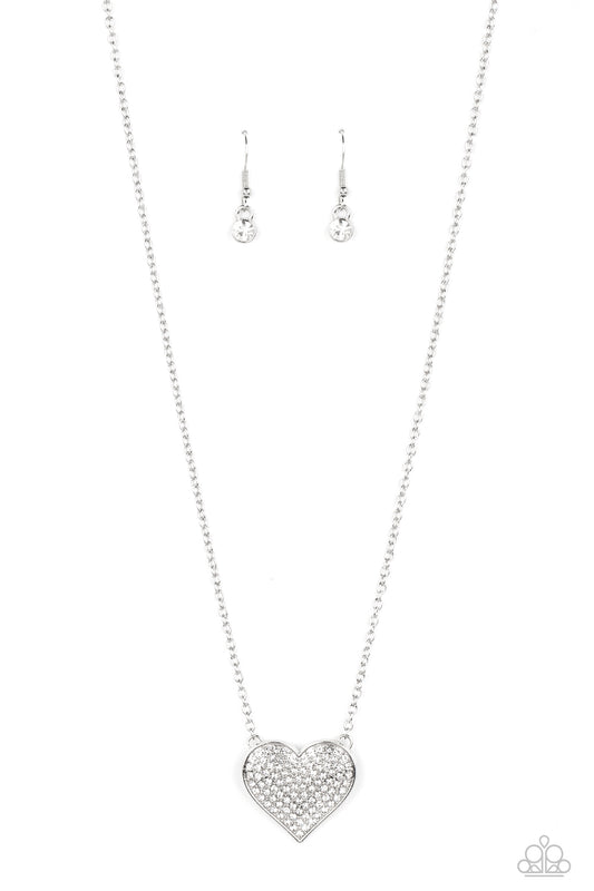Spellbinding Sweetheart - White Necklace - Paparazzi Accessories