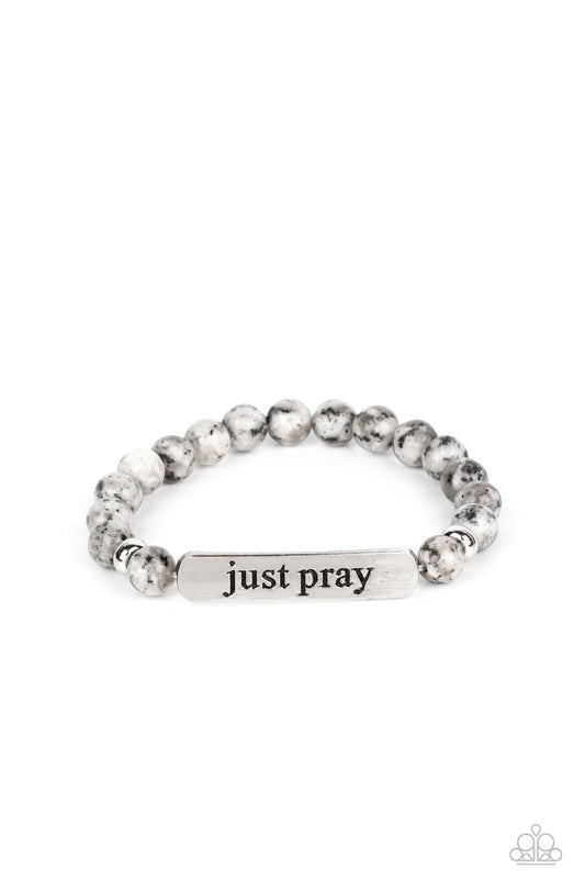 Just Pray - Silver Bracelet - Paparazzi Accessories