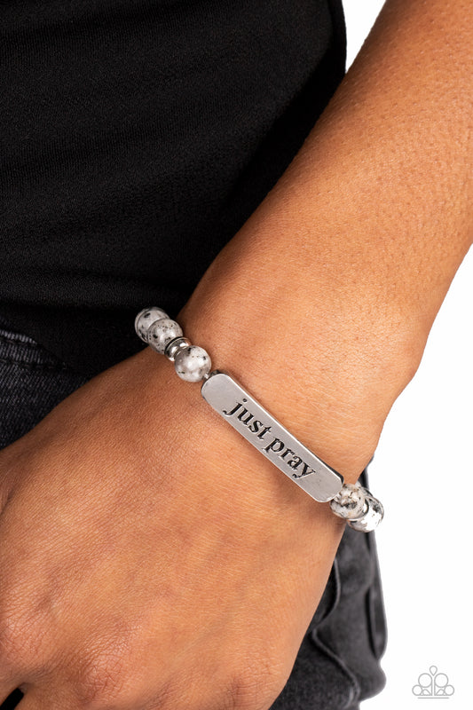 Just Pray - Silver Bracelet - Paparazzi Accessories
