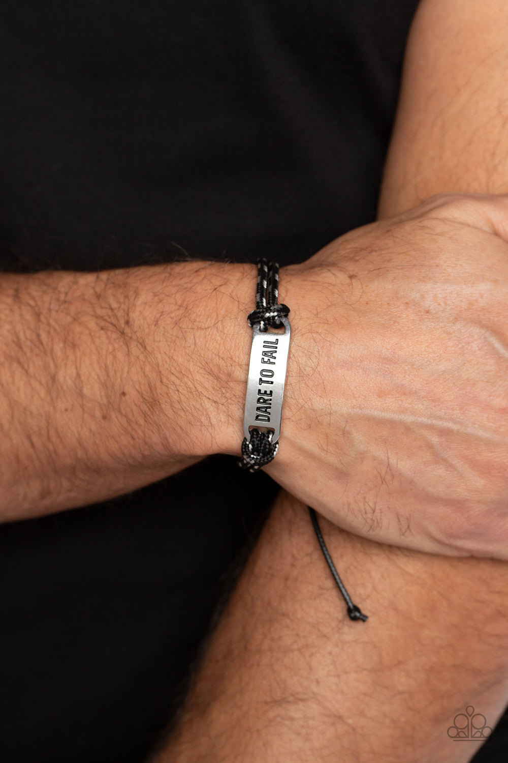 Dare to Fail - Black Bracelet - Paparazzi Accessories