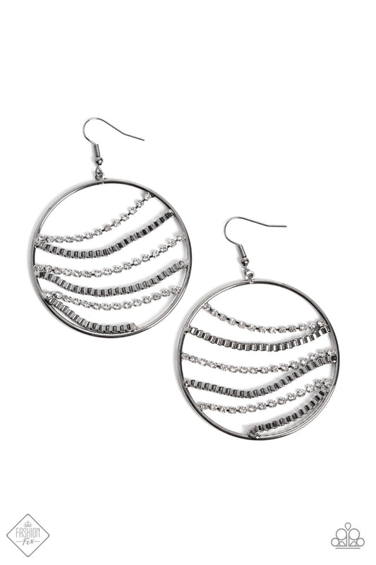 Fighting Fortune - Black Earrings - Paparazzi Accessories