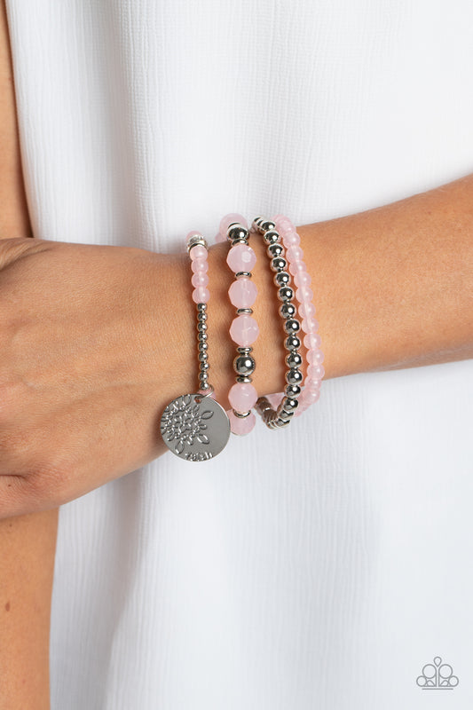 Surfer Style - Pink Bracelet - Paparazzi Accessories